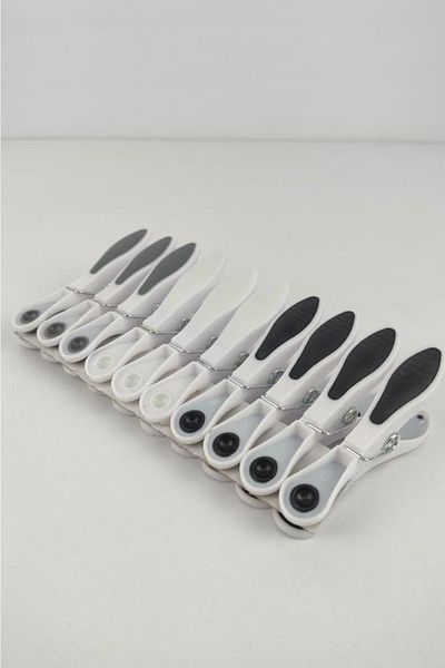 Digithome 10 Pack Silicone Non-Marking Clothespins Gray - Thn73914 - Hyt