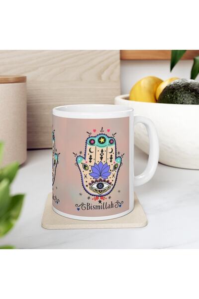 sıradışıhediyem نماذج كأس القدح ذات طابع عين الشر من Fatma Mother's Hand