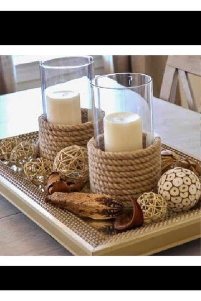 ÇEÇEN HOME (2 ADET) Hasır Jüt Ip Kalın Halat Çap (KALINLIK)= 6mm , Uzunluk(BO...