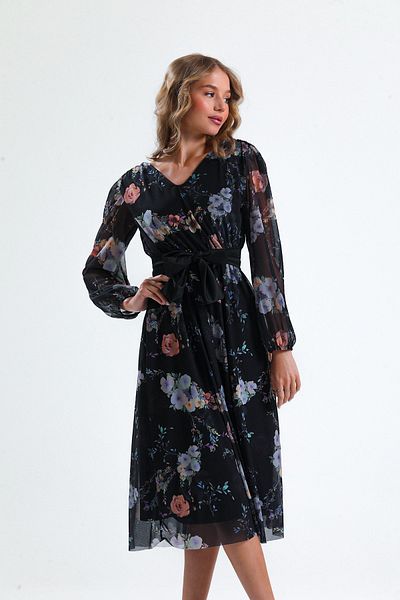 ADASTYLE Rochie cu picioare în V cu flori pe ele și spate Rochie zilnică și specială de zi