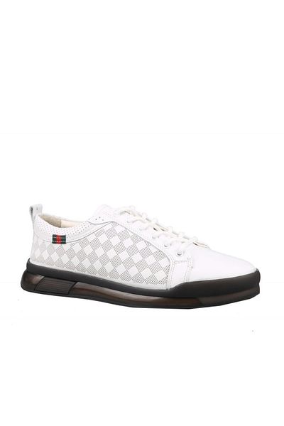 MARCOMEN Ανδρικά παπούτσια casual 17160 Γνήσιο Δερμάτινο Λευκό