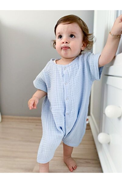 Babys Field 100% Cotton 4 Layer Bamboo Muslin Jumpsuit