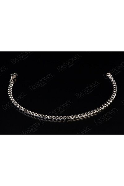 Rasyonel lazer Women's Stainless Silver Color Thin Steel Twist Chain Steel Bracelet Combination
