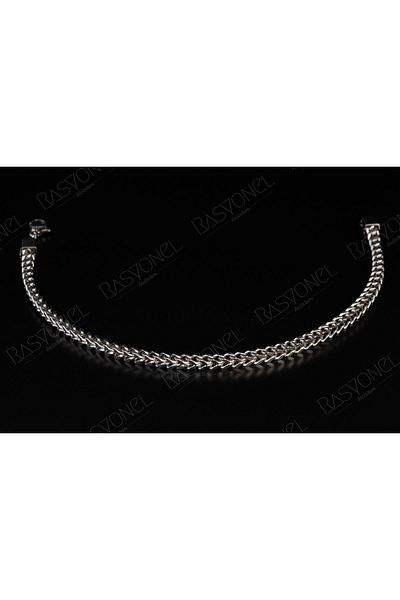 Rasyonel lazer Women's Steel Bracelet Stainless Non-Tarnish Silver Color Thin Steel Twist Chain Steel Bracelet Combination