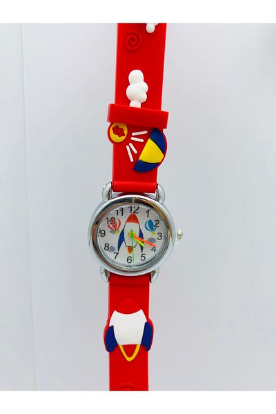 Shem 3D Patterned Children's Wristwatch with Silicone Cord