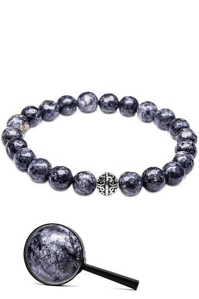 Tesbih Atölyesi Certified Silver Faceted Natural Iolite Natural Stone Bracelet - Water Sapphire