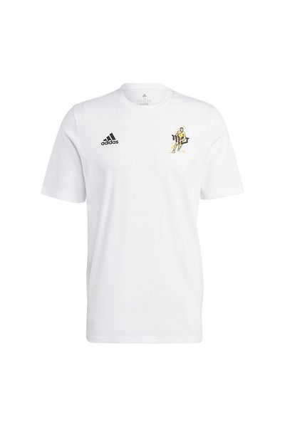 Adidas white shirt best sale mens