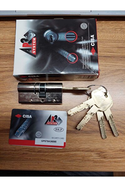 Cisa Kilit Silindiri Barel Ap3 System, Çelik, Gümüş, 5 Anahtar 67mm