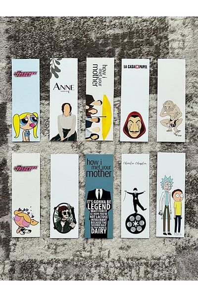 Paytak Moda Series Flim Character Design Mixed 10 Pieces Bookmark Set Pytkayrac74