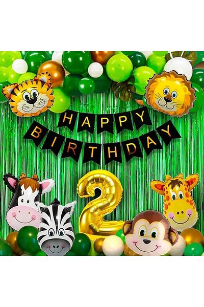 DÜVENCİ TİCARET Çıtıpitıstore Safari Foil Head Balloon Set