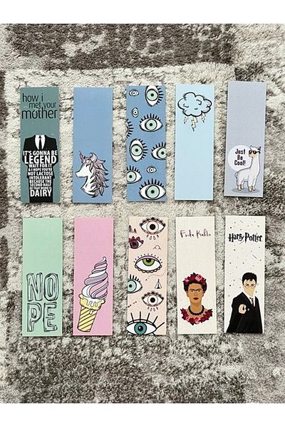 Paytak Moda Movie Series Character Animal Design Mixed 10 Pieces Bookmark Set Pytkayrac91