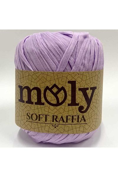 Moly Μαλακό νήμα Raffia (50 γραμμάρια) Λιλά