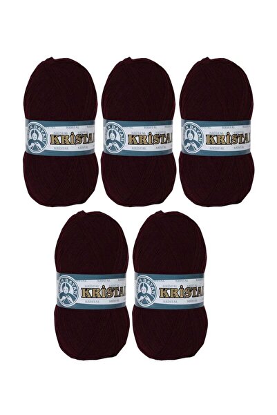 Ören Bayan Akdenizpos Sm01 Κρυστάλλινο νήμα πλεξίματος χειροποίητο 5 τμχ Κωδικός/χρώμα: Βουργουνδία 035 (Νέο)