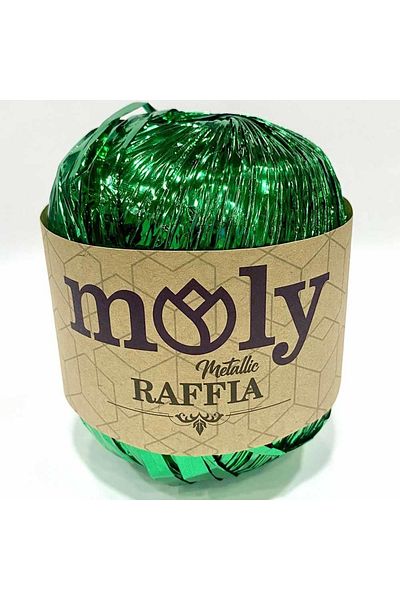 Moly Μεταλλική Raffia (50 γραμμάρια) Πράσινη
