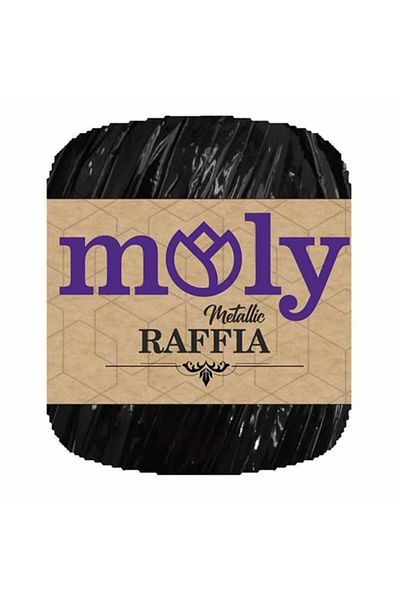 Moly Μεταλλική Raffia (50 γραμμάρια) Μαύρο