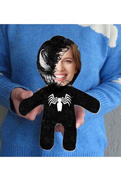 Bk Gift Kişiye Özel Fotoğraflı Venom Tasarımlı Bebek Yastık, Arkadaşa Hediye-1