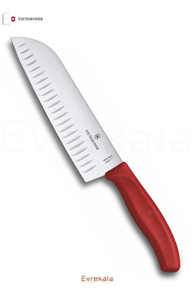 Victorinox Evrekala Shop Büyük Bıçak 17 Cm Santoku Bıçağı Red Knife