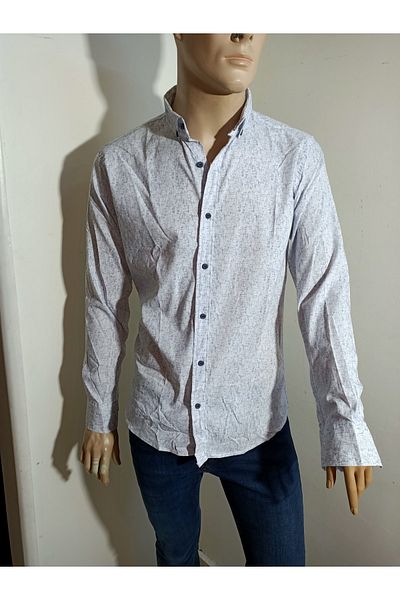 PACHOZ Cămașă sport cu nasturi cu guler slimfit