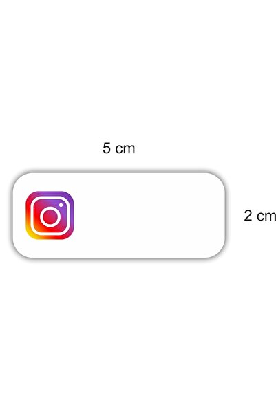 printiks 104 Adet Renkli Instagram Yapışkanlı Etiketi Sticker Çıkartmaları ( 2 Cm X 5 Cm )
