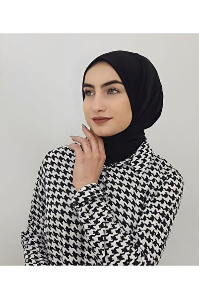AHRAR tesettür وشاح أسود جاهز - شال حجاب بونيه