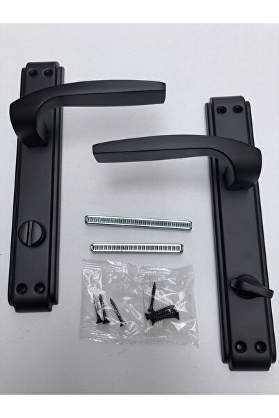 İyem Luxury Aras Mirrored Door Handle (WC-Bathroom) Matte Black - Right Hand Opening