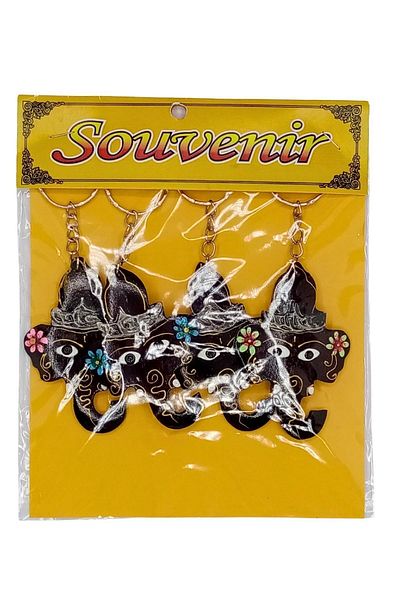 Dünyadan Hediyeler Coconut Elephant Head Keychain Quadruple Gift Pack
