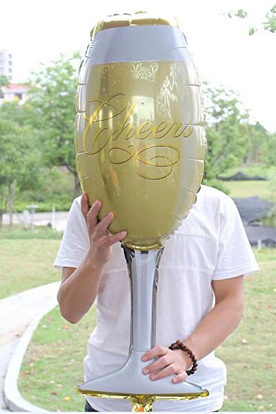 Huzur Party Store Cheers! Şerefe Folyo Balon Gold 92x37 Cm Bride To Be Bekarl...