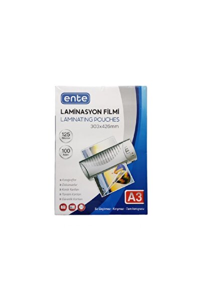 ente Laminasyon Filmi A3 100 Lü
