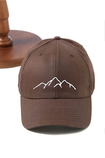 ŞapkaMania Mountain Pattern Basic Baseball Cap