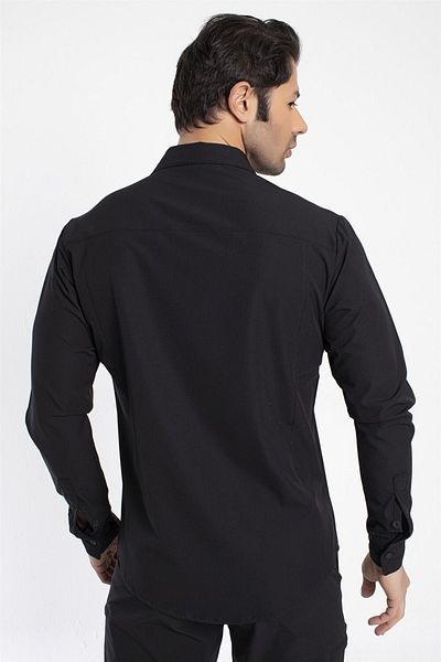 Crozwise Outdoor - Ανδρικό μαύρο αθλητικό πουκάμισο - 7132-10