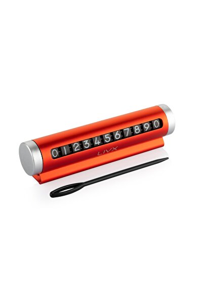 LivX Alüminyum Kasa Çevirmeli Araç Içi Park Telefon Numaratörü Park Numarası ...