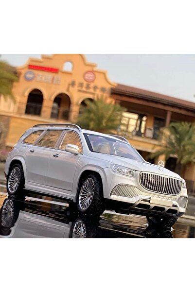 MERCEDES Benz Maybach Gls 600 Suv Işıklı Sesli Kapılar Kaput Bagaj Açılır 1-24 Beyaz