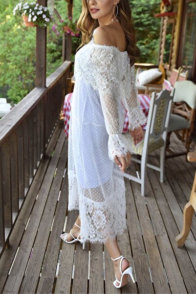 Arden Kısa Abiye Elbise, Tül Dantel Madonna Yaka Midi Parti, Davet,düğün Elbise Mezuniyet Kıyafeti,xs-3xl