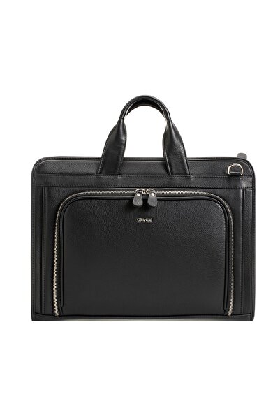 Grande 4063 Χαρτοφύλακας από γνήσιο δέρμα με θήκη φορητού υπολογιστή Μαύρο