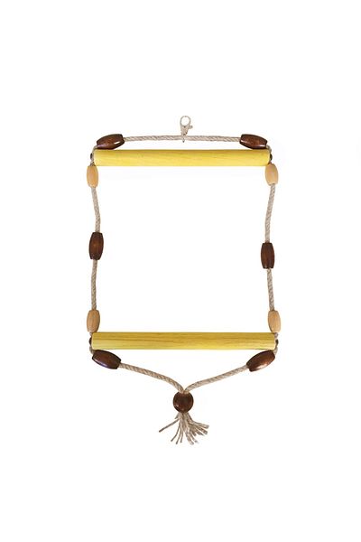 ELA DESIGN Natural Wooden Parrot Swing 21X36 cm - Beaded Markapet