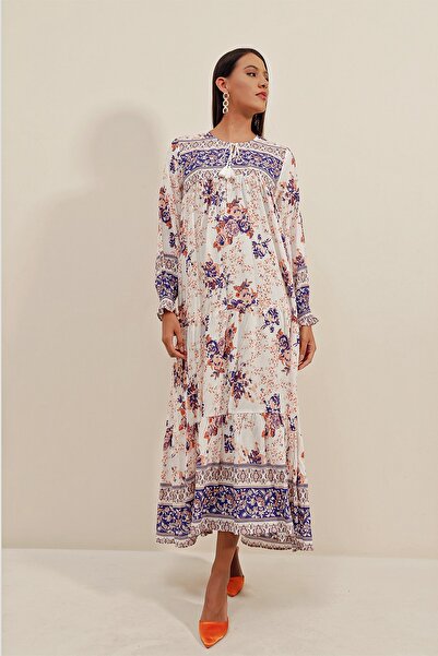 Bigdart Rochie mov lungă cu model model 1947