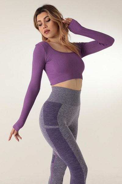 Doremi Square Neck Corded Crop - Long Sleeve
