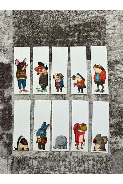 Paytak Moda Cartoon Animal Alien Colorful Mixed 10 Pieces Bookmark Set Pytkayrac114