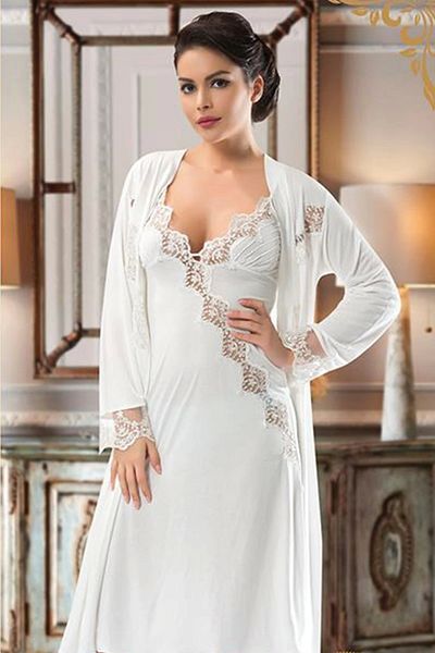 Sistina 1537 Model 6-Piece Ecru Combed Cotton Dowry Set
