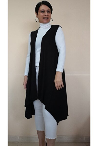 Mertcan Butik Casual Black Combed Cotton Viscose Vest