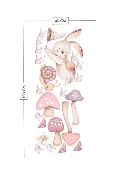 Sim Tasarım Star Catcher Rabbit Wall Sticker