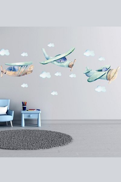 Sim Tasarım Triple Planes Wall Sticker Set