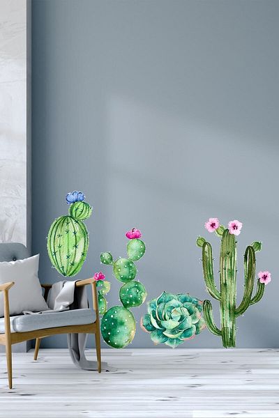 Sim Tasarım Cacti Wall Sticker Set