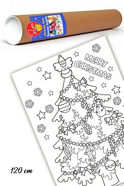 Sim Tasarım Sim Kids Christmas Tree Giant Painting Activity Paper