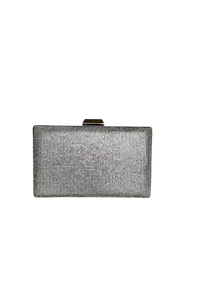 Biçanta Ασημί Lame Color Stone Βραδινό Φόρεμα Τσάντα Βραδινή Τσάντα Νυφικό Αρχείο αρραβώνων