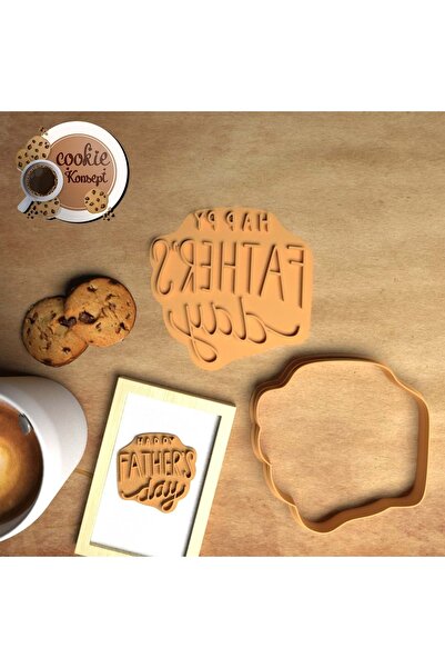 CookieKonsept Babalar Günü Kurabiye Kalıbı Damga + Çerçeve