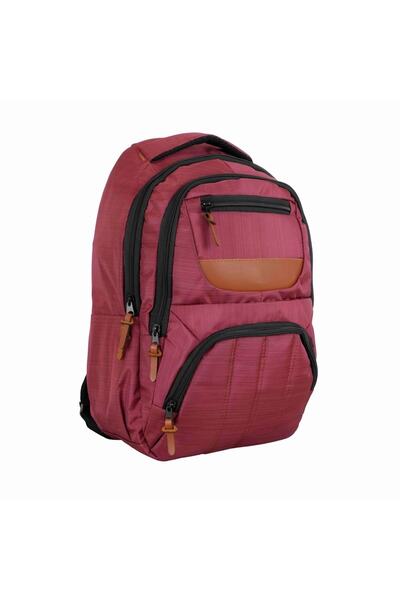 Bagacar 8007 Бордовий унісекс шкільний та повсякденний рюкзак