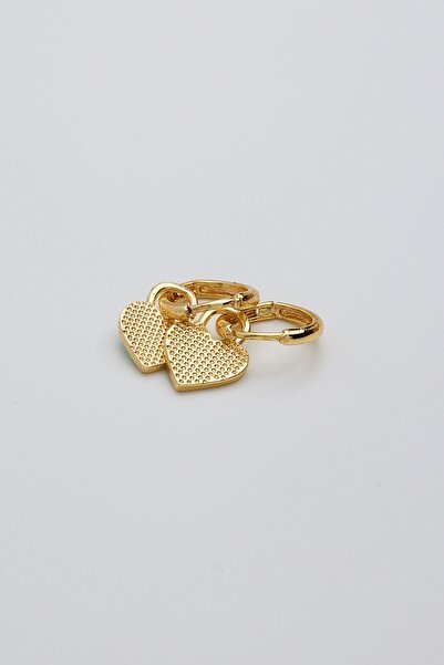 VELİT VOLA Halkalı Su Yeşili Mineli Kalp Küpe