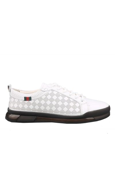 MARCOMEN Ανδρικά παπούτσια casual 17160 Γνήσιο Δερμάτινο Λευκό