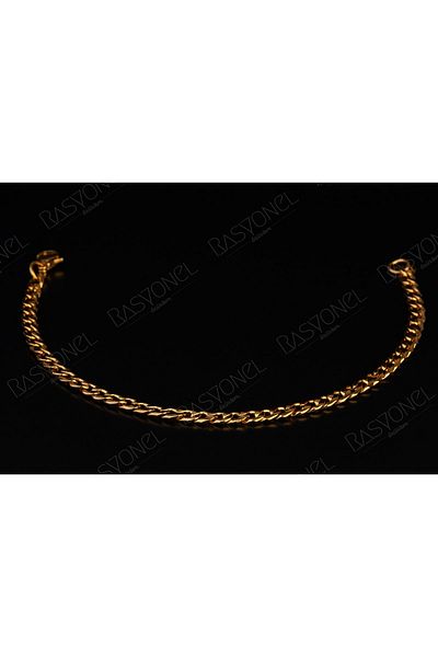 Rasyonel lazer Women's Non-Tarnish Gold Color Thin Steel Twist Stainless Chain Combination Steel Bracelet